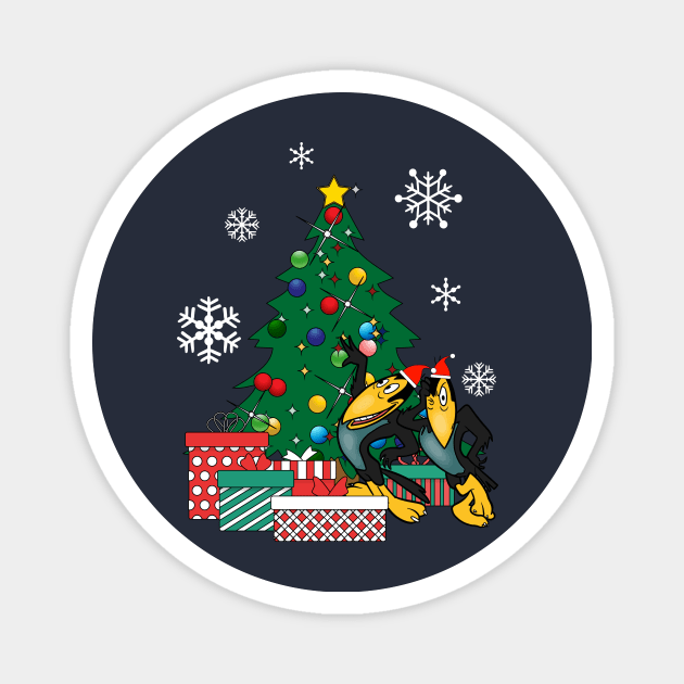 Heckle And Jeckle Around The Christmas Tree Magnet by Nova5